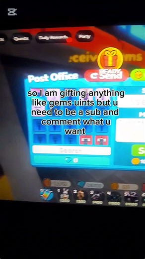 gifting uints and gems in ttd #roblox