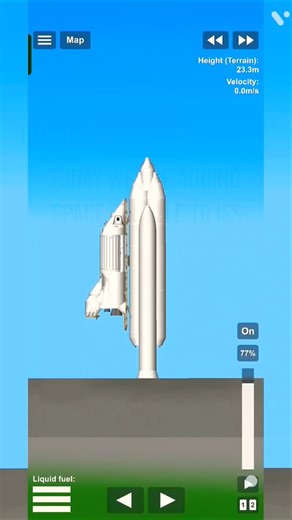 adding a space shuttle to ISS in #sfs #spaceflightsimulator #funk #phonk #rocket #remix #shorts