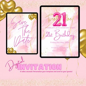 21st Birthday Invitation - Etsy