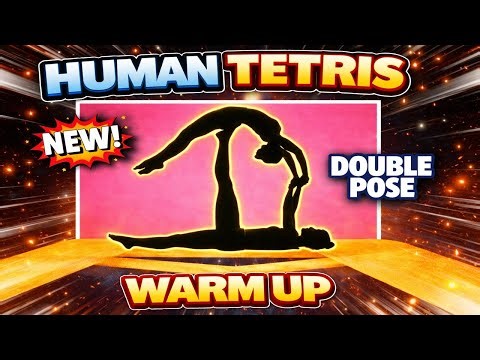 Human Tetris х 2 Player Co-op | Immersive Interactive Warm Up | Can You Fit The Shape? (99% FAIL)