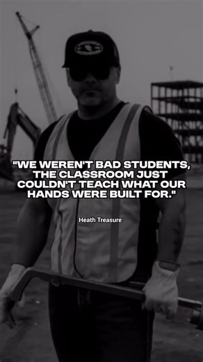 We weren’t bad students — the classroom just couldn’t teach what our hands were built for. 💪 Some of us were made for hard work, not homework. #BlueCollarPride #HardWorkPaysOff #BuiltNotBorn #TradesLife #BlueCollarStrong #WorkEthic #MadeInAmerica #HandsOfSteel #RespectTheTrades #BlueCollarMindset #FromTheGroundUp #WorkingClassHero #NoDeskNeeded #UBC #BlueCollarMillionaire | Heath Treasure