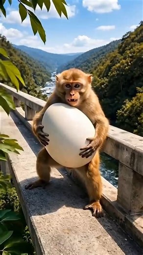 Jab Bandar Ne Giant Egg Utha Liya 😳🥚”. #aishorts #shorts