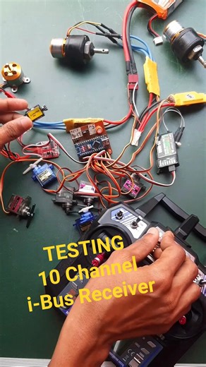 Flysky 6 CH to 10 CH ( i-Bus ) Receiver testing. #flysky #bldc #electronics