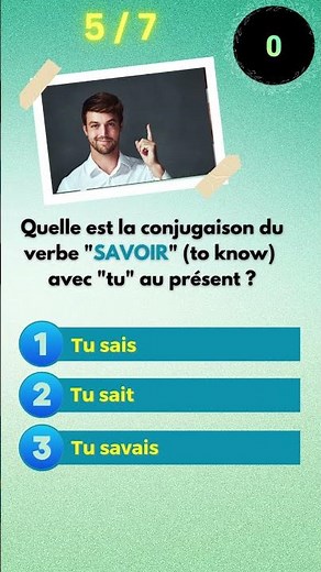 7 questions de conjugaison au présent - Partie 3 #trivia #quiz #triviatime