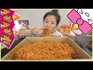 5 PACKS of 4X SPICY MALA FIRE NOODLES in 10 MINUTES CHALLENGE!!