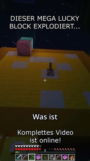 DIESER MEGA LUCKY BLOCK EXPLODIERT... #shorts #minecraft #luckyblock