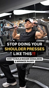 📌 NEVER EVER… Do your SHOULDER PRESSES like this 🤦🏼‍♂️ The DB Press is one of the best exercises you can do for stronger, and more developed shoulders. BUT only if you do it correctly 👀 Follow these cues, and change up the way you do this exercise the next time you’re at the gym - and let me know if you feel the differences 💪🏼 📲 1:1 Coaching: DM “Transform” for more info or apply in the link in bio @legion: code CHAMPSCO to save 20% off all supplements | Eric A. Chang
