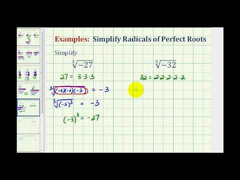 Ex: Simplify Radicals with Negative Radicands and Odd Indexes