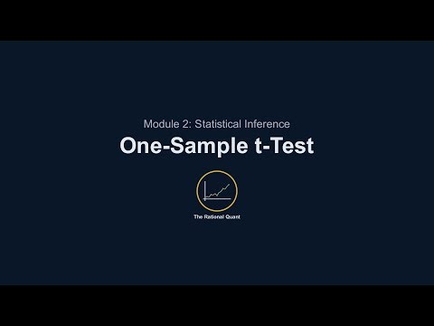 Quantitative Foundations for Finance - 2.39 - One-Sample t-Test