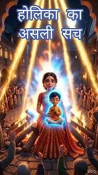 Holika Dahan Story 🔥 | Prahlad & Holika 3D Animated Short | Holi Story for Kids 🌈✨ #shorts #holi