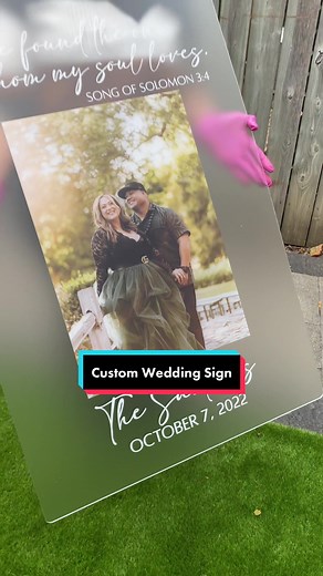This wedding sign can be used as decoration after your special day. #weddingsign #weddingsignage #weddingoftiktok