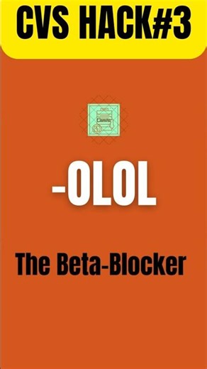 Heart Rate Hack: The "-OLOL" Secret 💓🛡️ #PharmaHack #shorts