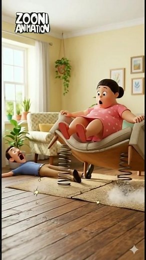 Tall Husband & Chubby Wife Funny Moments Episode 1 😂 | Hilarious Couple Cartoon | Zooni Animation