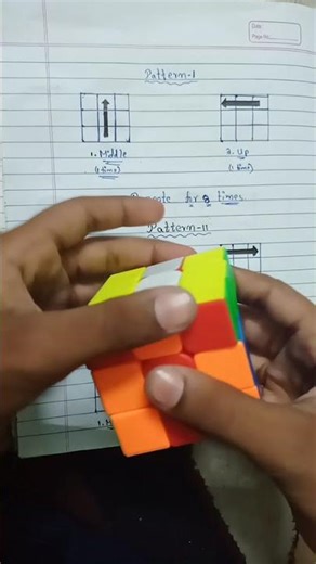 Pattern - 1,2,3 with cube.