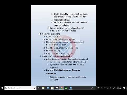 Accident and Health Basics