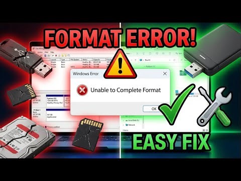 Unable to Complete Format Error? EASY FIX! | USB / SD Card / Hard Drive (2025)