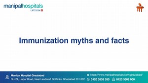 Dr. Sumit Gupta, Consultant Pediatrics at Manipal Hospital Ghaziabad, debunks common immunization myths and provides scientifically backed facts to ensure every child gets the protection they need. Watch now to learn the truth about immunization and ensure your child’s best protection. #ManipalHospitalGhaziabad #YourManipal #LifesOn #Pediatrics | Manipal Hospitals
