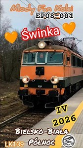 🧡 Świnka EP08-001 w Bielsku-Białej Północ #świnia #ep08 #bielskobiała #pkpic #lk139 #rarytas #kolej