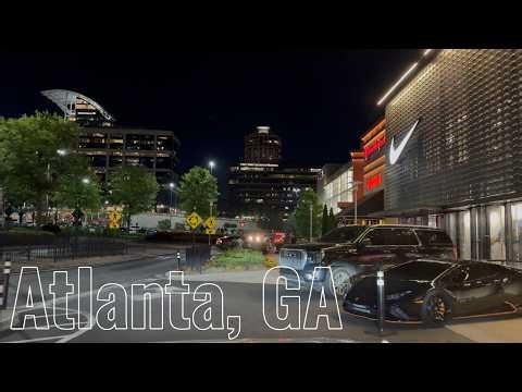 4K POV Drive to Lenox Square Mall Sunday Night 🛍️ | Buckhead Atlanta City Lights & Nightlife Drive
