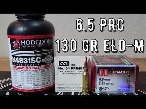 6.5 PRC, 130gr ELD-M H4831SC