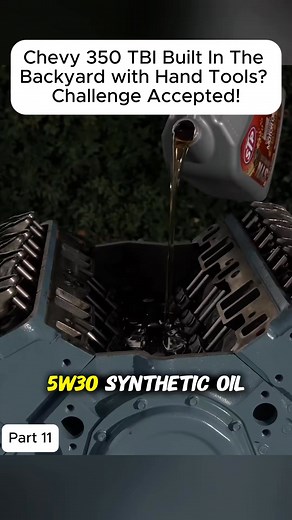 11-Chevy 350 TBI Built In The Backyard with Hand T #engine #oldcar #enginebuild #rebuid #rebuilding | 350 Engine Rebuild