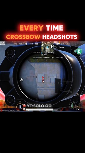EVERY TIME CROSSBOW 🏹 HEADSHOTS 😱 (CROSSBOW 🏹 PLAYER) @soloog-t4g #bgmi #pubgmobile