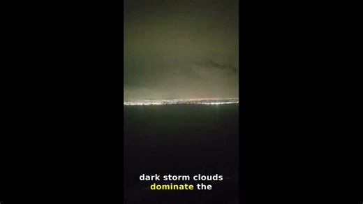 Lightning storm illuminates night sky over Buenos Aires, Argentina