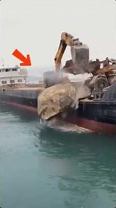 Why are they dumping these giant rocks into the ocean?🤯