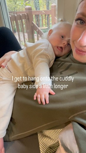 229K views · 9.3K reactions | There are sooo many positive things about Down syndrome, but one of them has to be hanging onto the sweet baby cuddles a little longer  #downsyndromeawareness #theluckyfew | Kristin Walls | Facebook