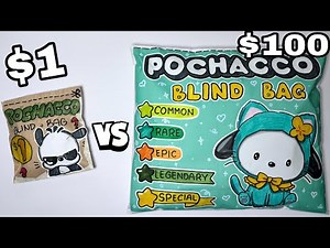 $1 vs $100 Blind Bag | Sanrio Pochacco | ASMR DIY Paper Squishy