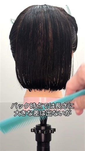 【ブロッキング検証】同じ切り方でも、ブロッキングでフォルムは変わる。原因は切り方じゃない。どこでフォルムの毛を切ったか。ブロッキングは設計。#カット動画#ベーシックカット