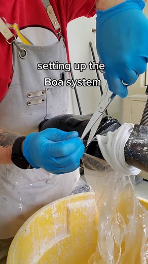 draw bridge prep and placement of the boa (revo) system. #drawbridge #layout #boa #revo #prosthetiktok #ajr