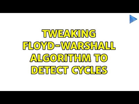 Tweaking Floyd-Warshall Algorithm to detect cycles (2 Solutions!!)