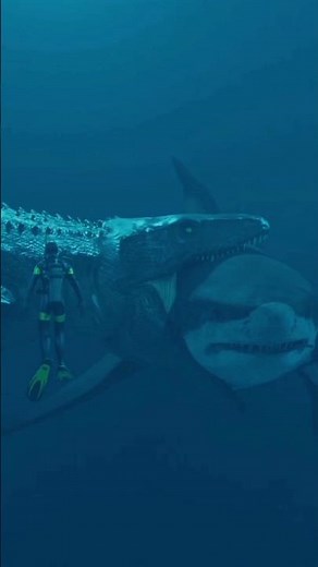 mosasaurus and megalodon