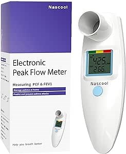 Digital Peak Flow Meter,Home Medical with Tracking Software Manually Recording-Accurate & Reliable Spirometer for Asthma COPD Adult Kids