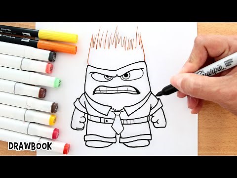 How to Draw and Paint ANGER (Inside Out 2) | Step-by-Step with Markers & Colored Pencils