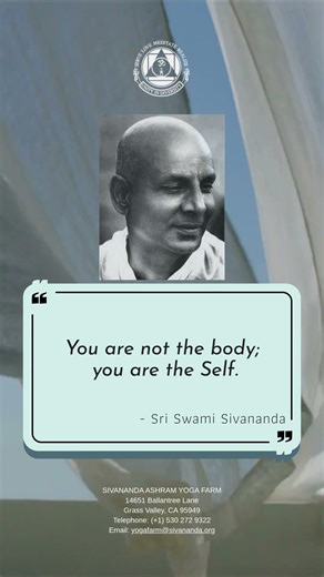 You are not the body; you are the Self