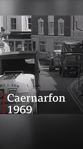 ⏪ Throwing it back to Caernarfon in 1969. Look familiar? | BBC Wales News