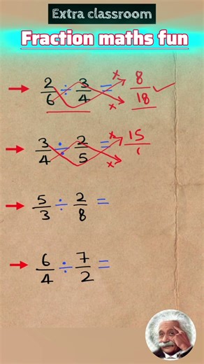 Fraction math fun |Fraction division #mathstricks #maths #math
