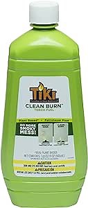 TIKI Brand Clean Burn Torch Fuel, No More Smoky Mess, 32 Ounce Bottle