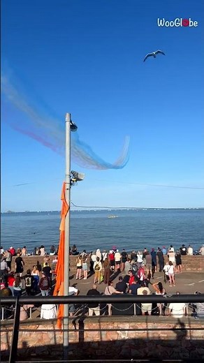 Airshow Spectacle: Red Arrows Streak Past in Tight Formation || WooGlobe