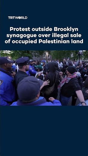 Clashes outside Brooklyn synagogue over illegal sale of Palestinian land