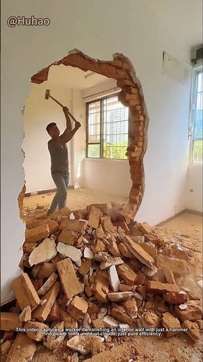 "Demolition Hack: Smash Walls Faster with This Ancient Technique! | DIY Home Renovation"