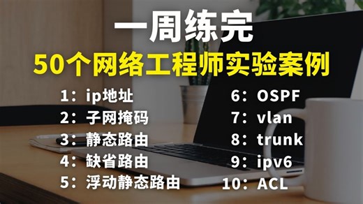 【实验合集】这绝对是B站最全的网络工程师eNSP实验配置合集HCIA-HCIP+HCIE（附IA + IP + IE实验拓扑+ENSP安装包）