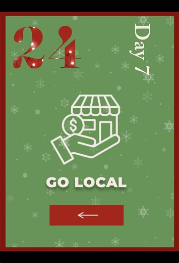 Today is WED DEC 24th DAY 7 our final day of 7 Days of GIVEMAS- today’s is theme is: GO LOCAL Support and promote community events and shop local. For every $1 spent locally, 68% stays in the community - compared to 40% spent with national chains. Visit the US of Chambers Directory to find a small businesses in your area. www.officialusa.com/stateguides/chambers/ Farm Fresh 24/7 a Community Supported Agriculture or CSA a direct farm-to-consumer where you can directly provide farmers with upfront