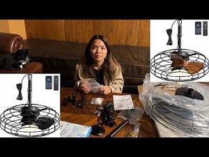 20" Outdoor Waterproof Ceiling Fan-Light Combo For Gazebo Pergola w/Remote & APP | Unboxing By Anisa