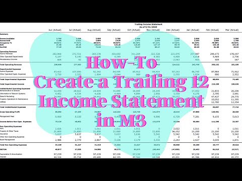 How to Create a Trailing 12 Income Statement!