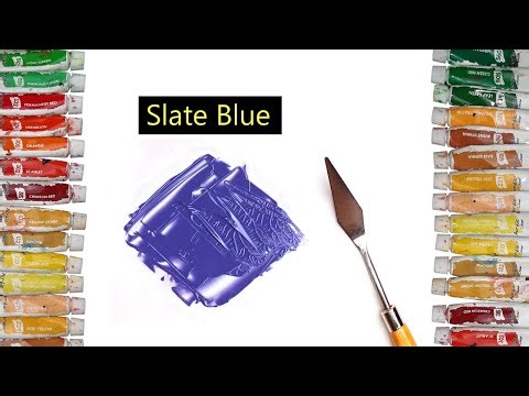 How To Make Slate Blue Color - Mixing Acrylic Colors