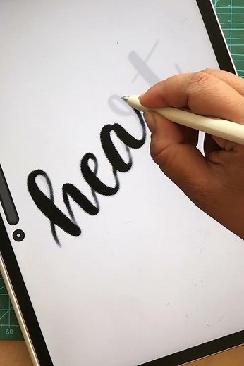 Simple heart calligraphy technique #lettering #tutorial #art