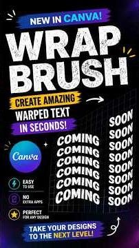 Canva Wrap Brush Tutorial | Create Warped Text Fast #canvatutorial #wrapbrush #textstyle